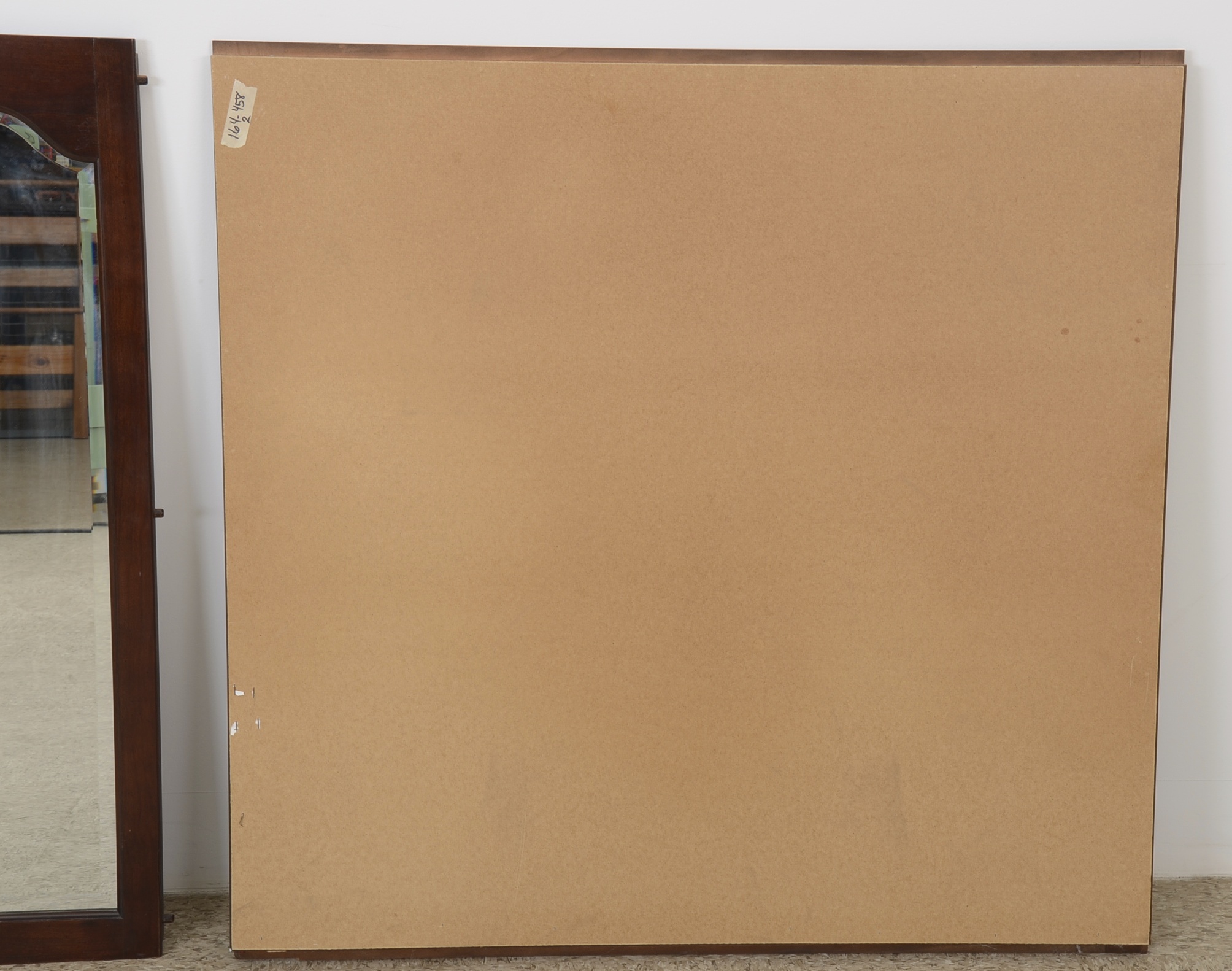 Two Vintage Wooden Framed Wall Mirrors