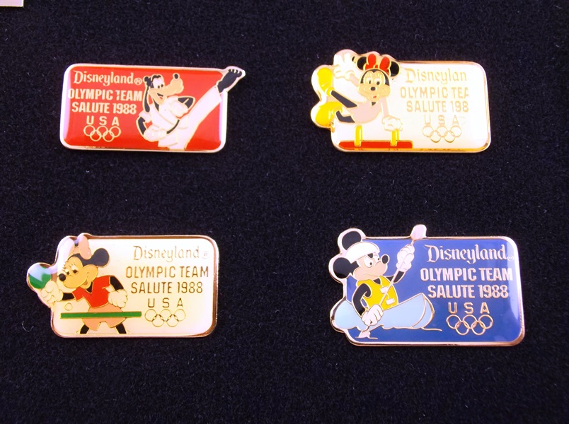 1988 Disneyland Olympic Team Salute Pins 