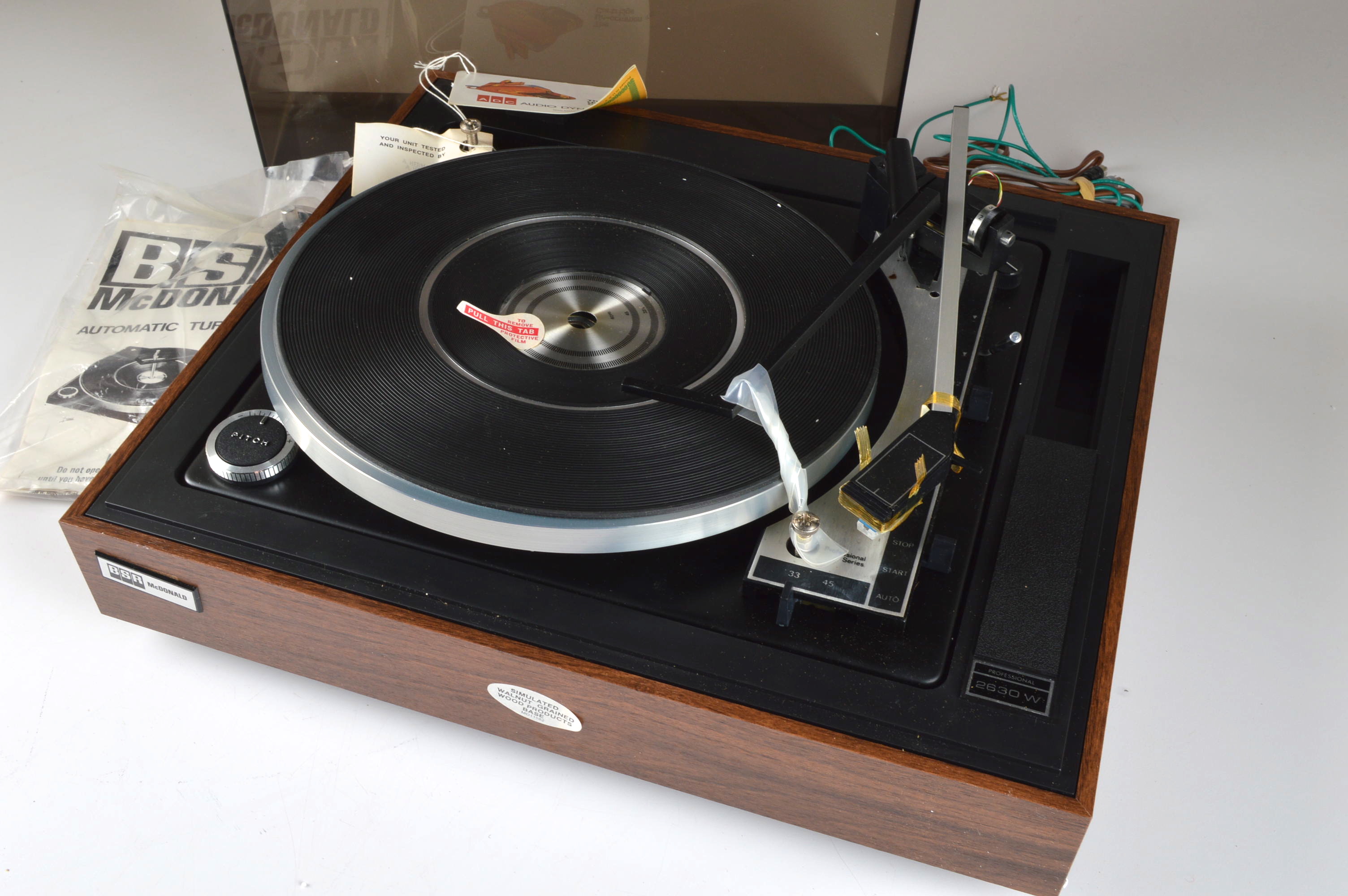 BSR McDonald Automatic Turntable, Model 2630W