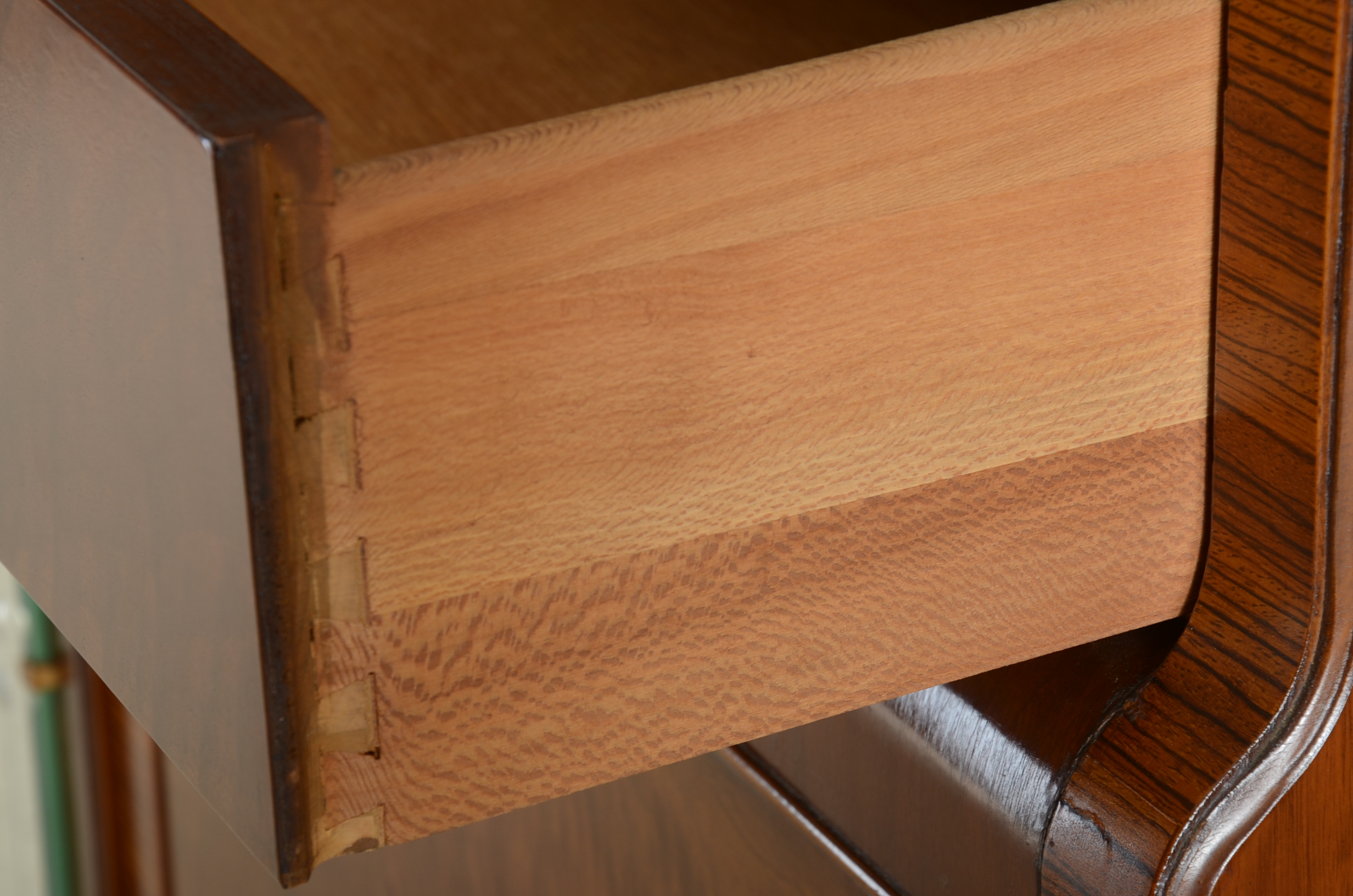 Art Deco Men's Walnut Waterfall Wardrobe