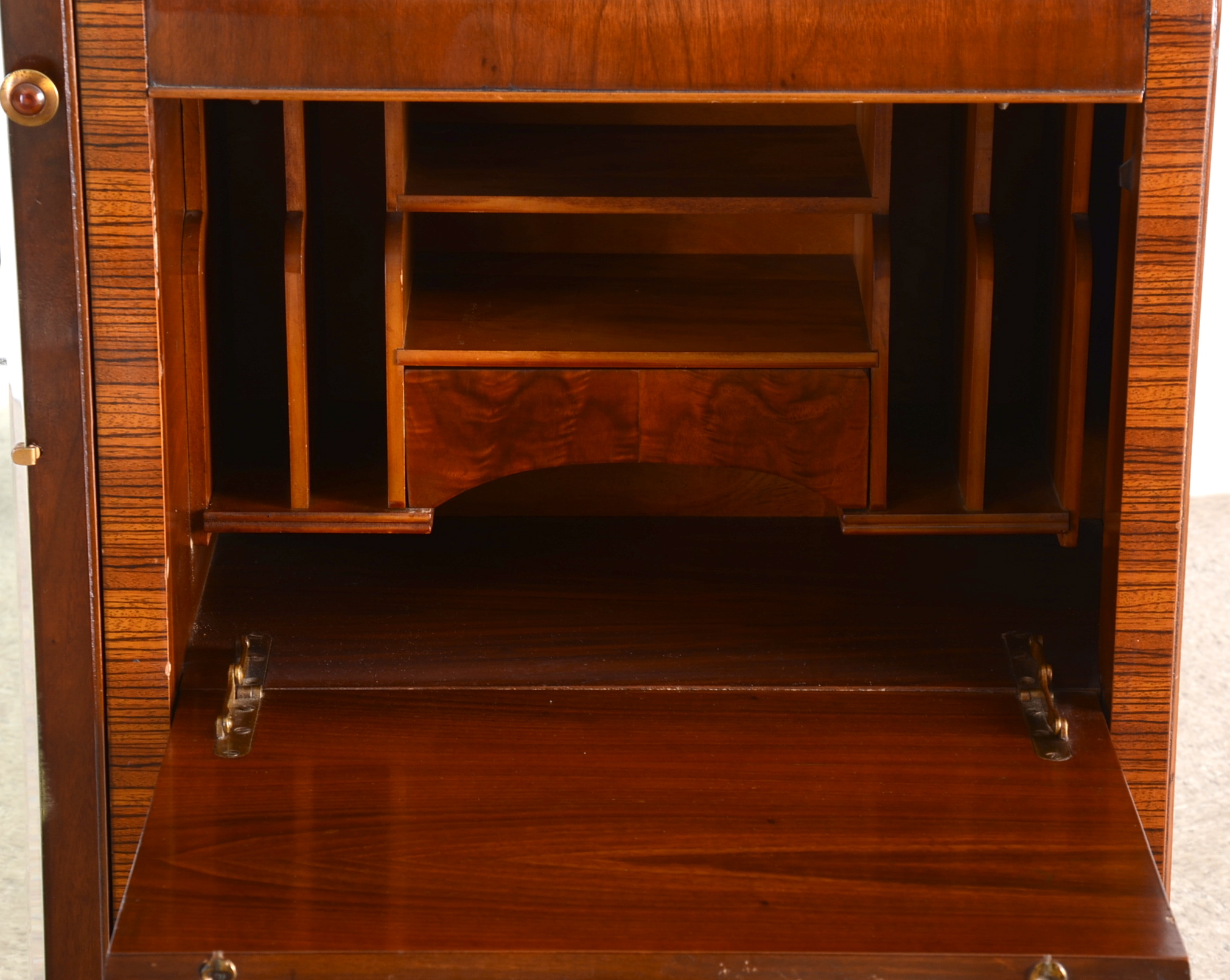 Art Deco Men's Walnut Waterfall Wardrobe