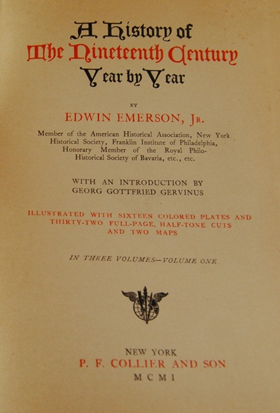 Vintage 'A History of the Nineteenth Century Year by Year' Book