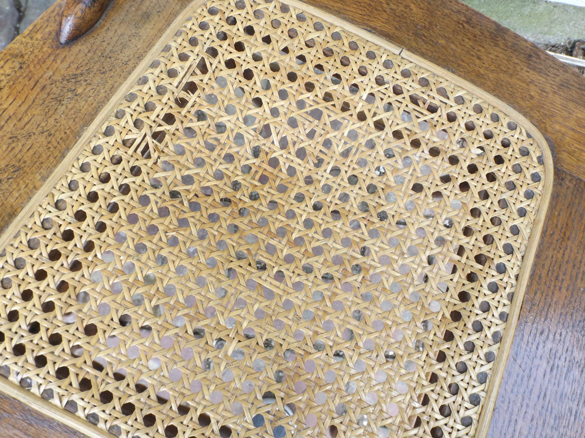 19th Century Pressed Back Oak Chairs