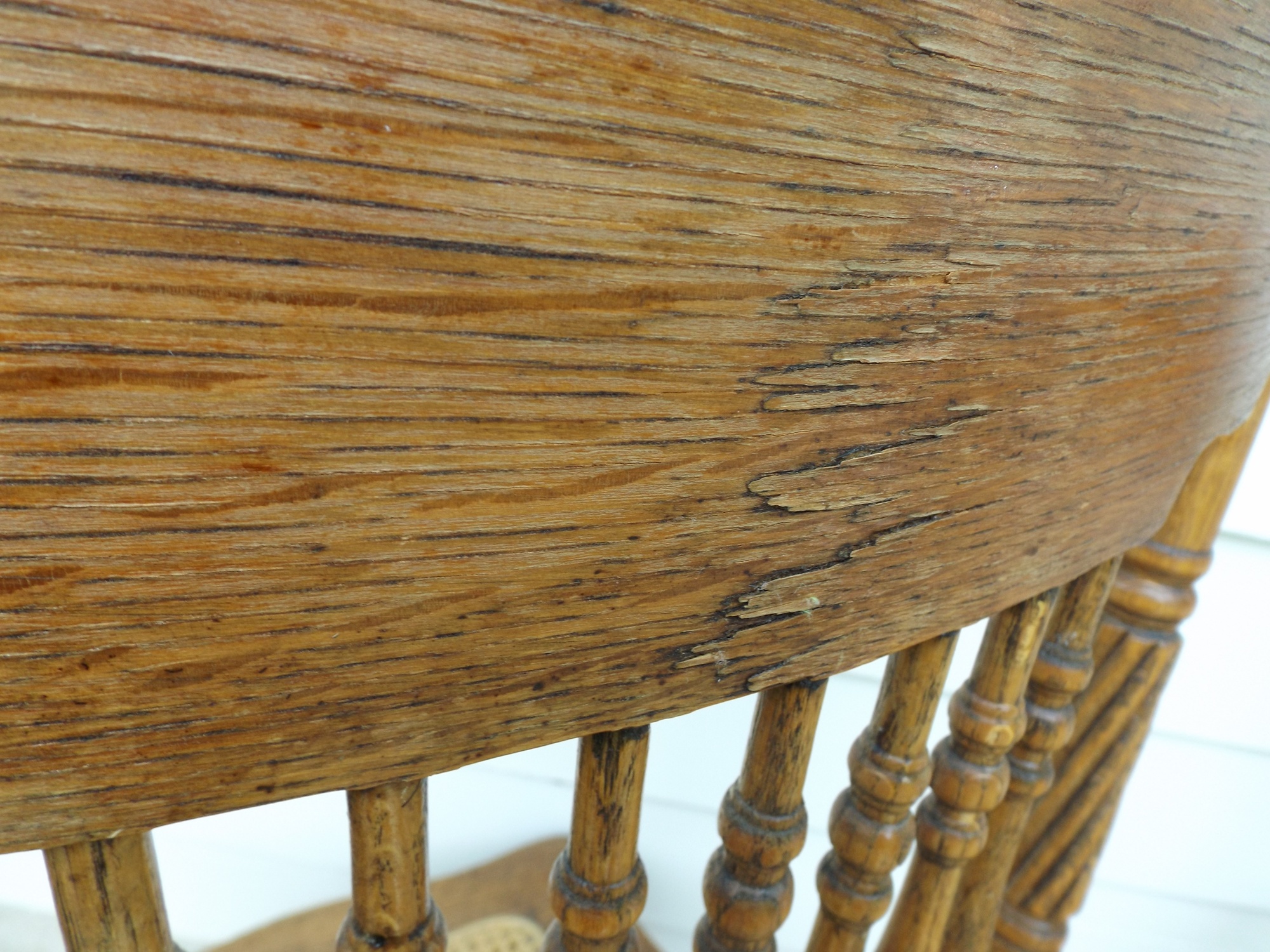 19th Century Pressed Back Oak Chairs