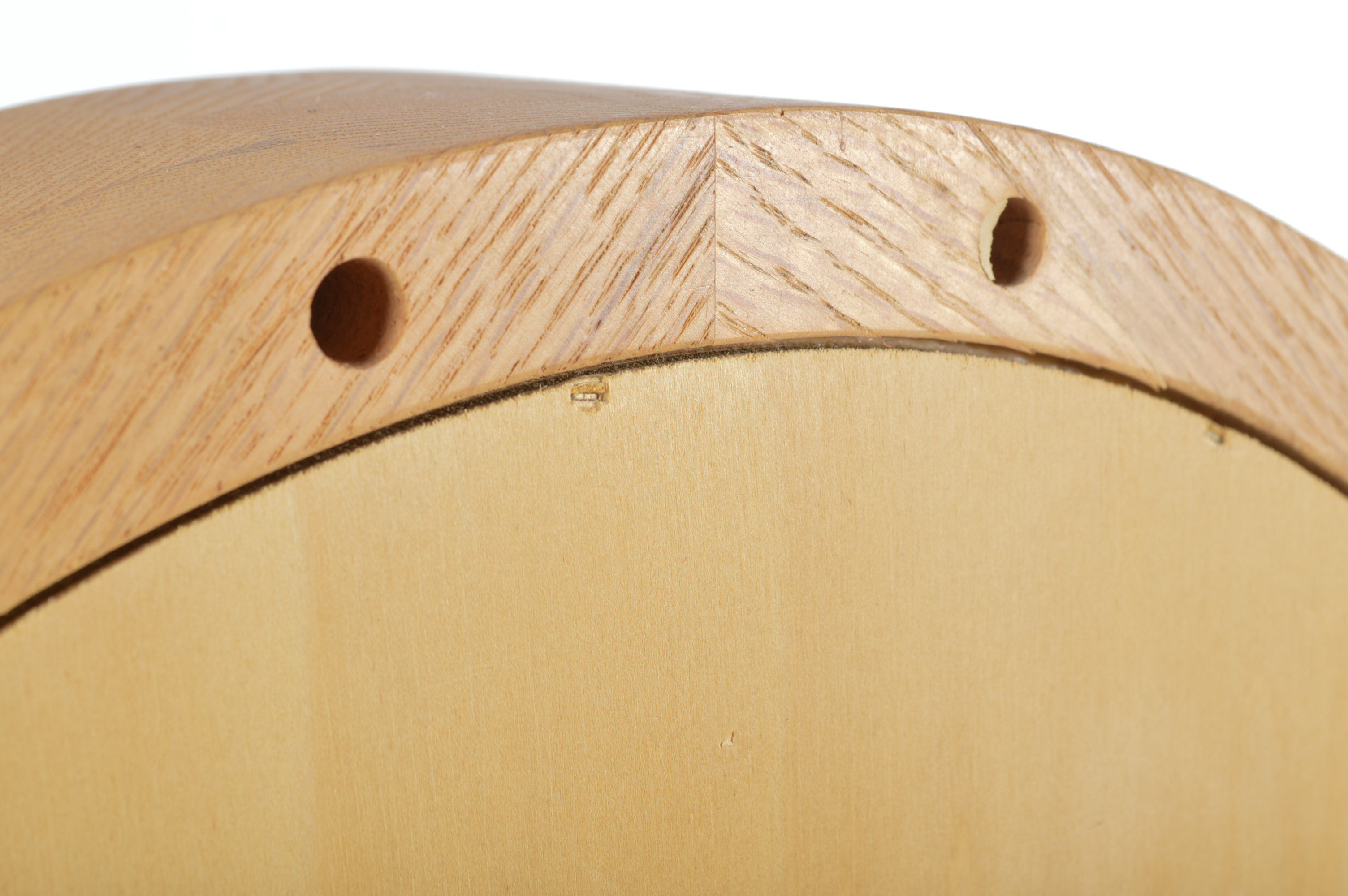 Vintage Howard Miller Oak Wall Clock with Eight Day Wind Pendulum