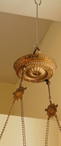 Vintage Hanging Oil Lamp 