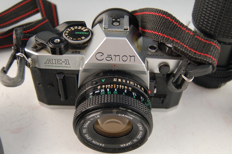 Canon AE-1 Program Film Camera and Zoom Lens