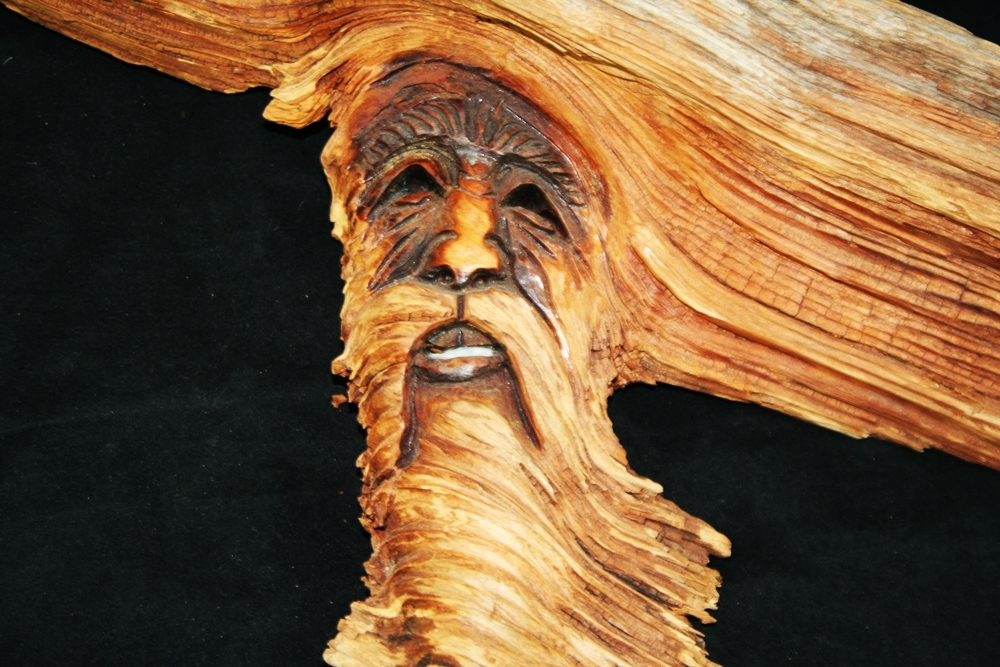 Hand-Carved Driftwood Folk Art