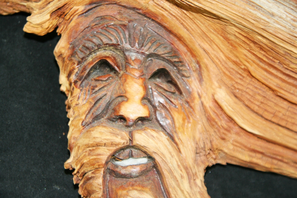 Hand-Carved Driftwood Folk Art