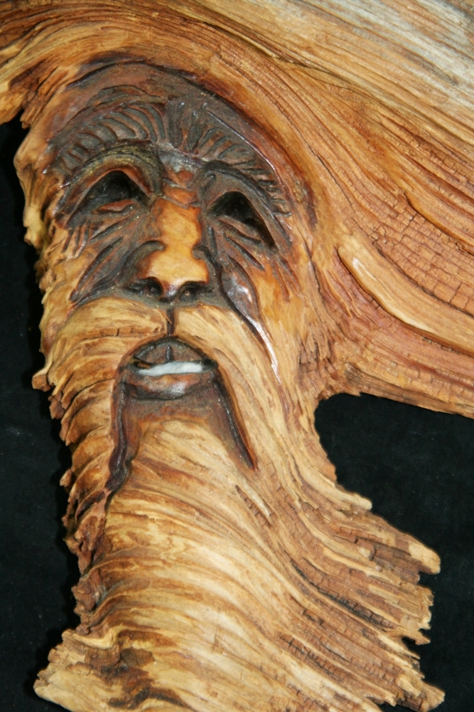 Hand-Carved Driftwood Folk Art