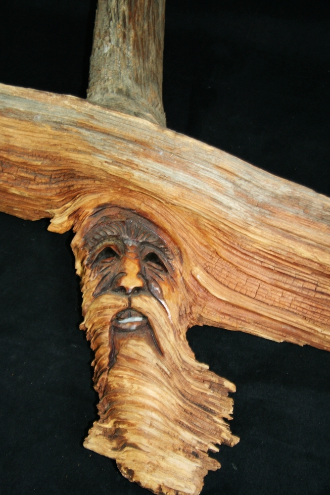 Hand-Carved Driftwood Folk Art