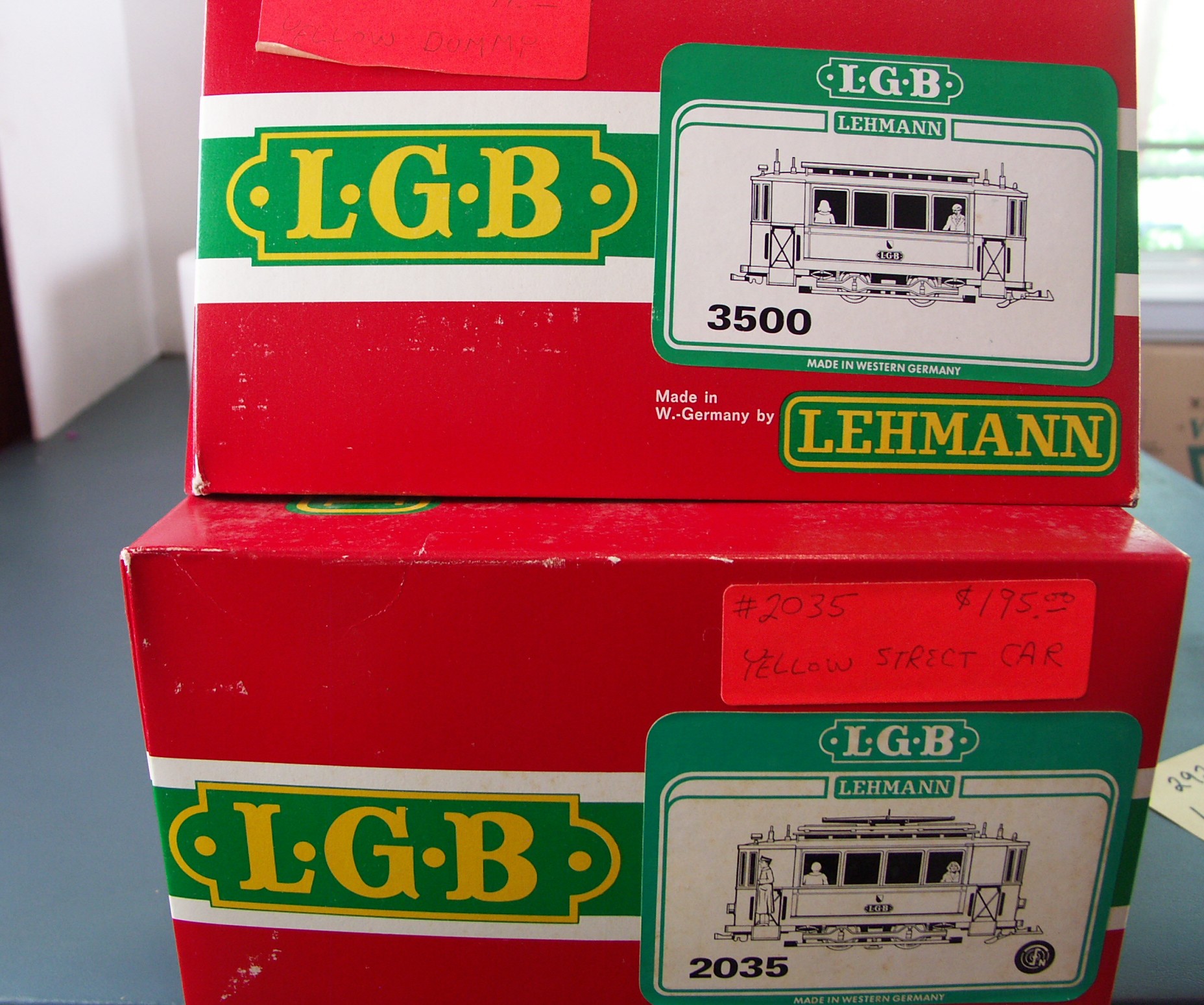 LGB Lehmann G Scale Yellow Trolley Set