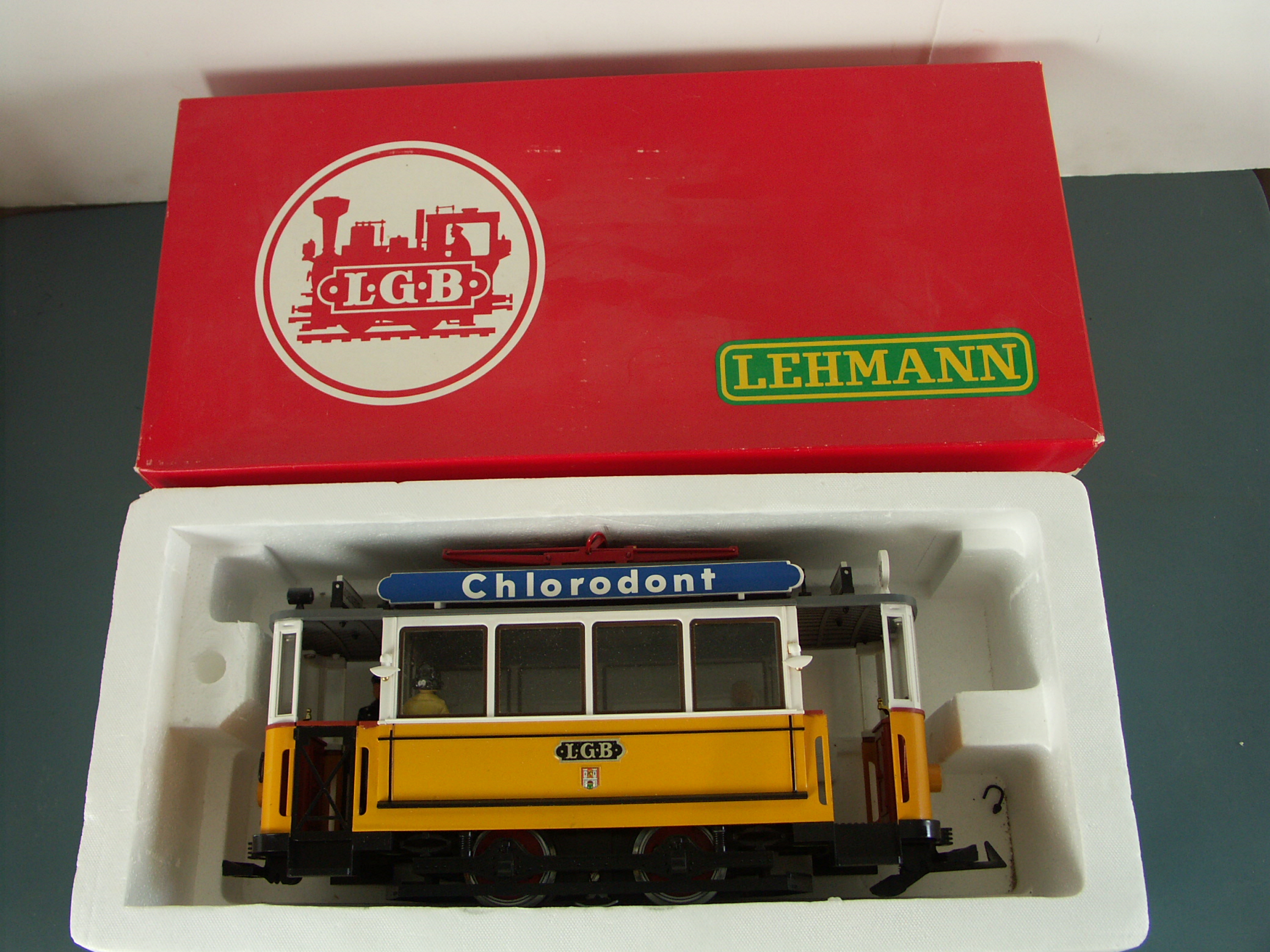 LGB Lehmann G Scale Yellow Trolley Set