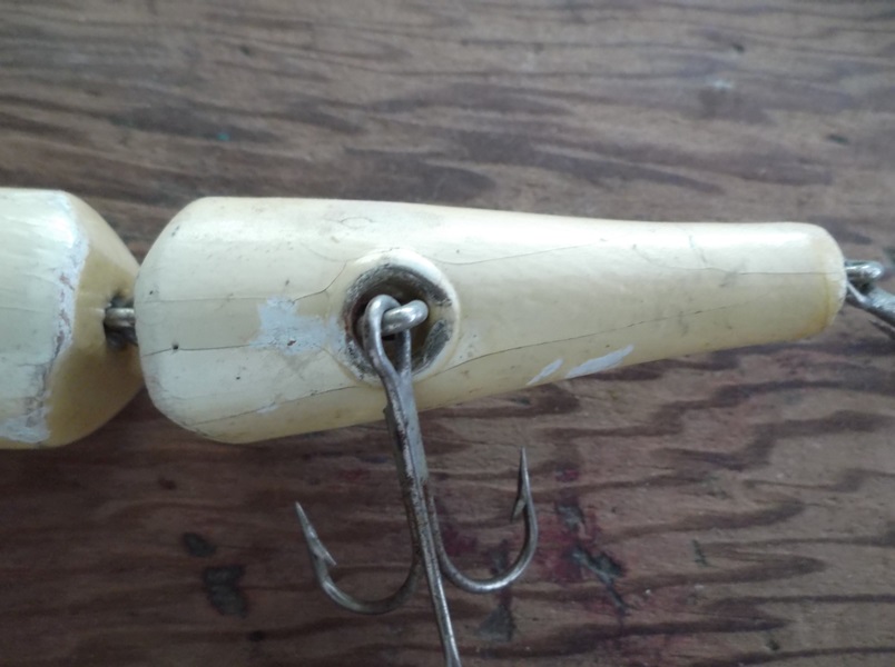 Two Red and White Vintage Fishing Lures 