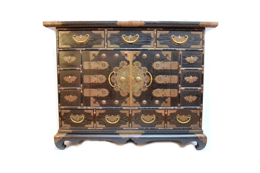 A Vintage Asian Tansu Chest with Fabulous Decorative Hardware