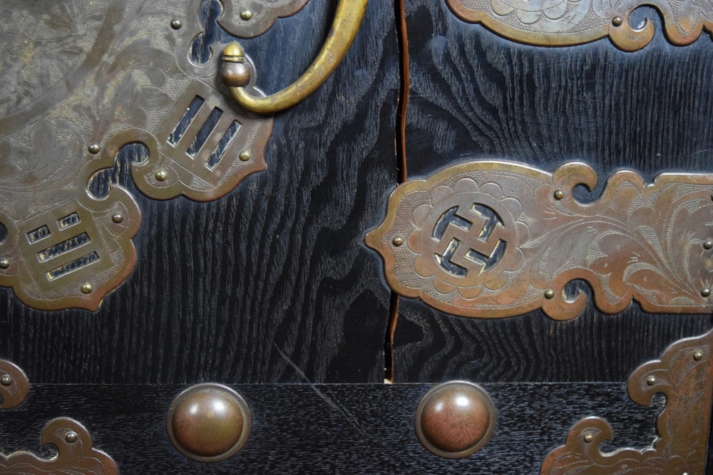 A Vintage Asian Tansu Chest with Fabulous Decorative Hardware