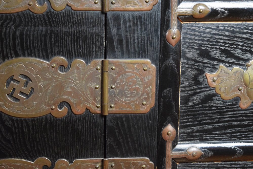 A Vintage Asian Tansu Chest with Fabulous Decorative Hardware
