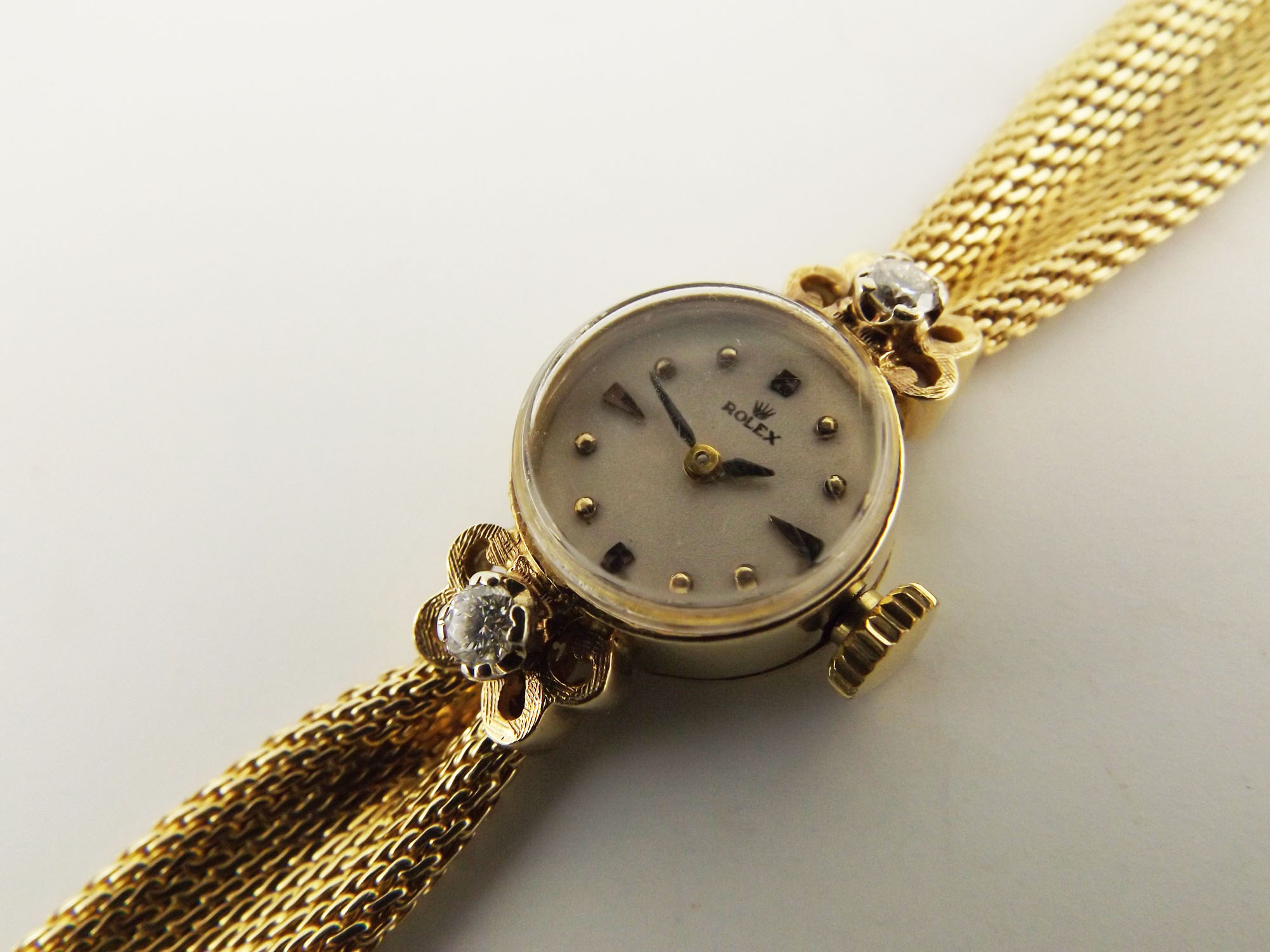 14k Yellow Gold and Diamond  17 Jewel Rolex Ladies Watch