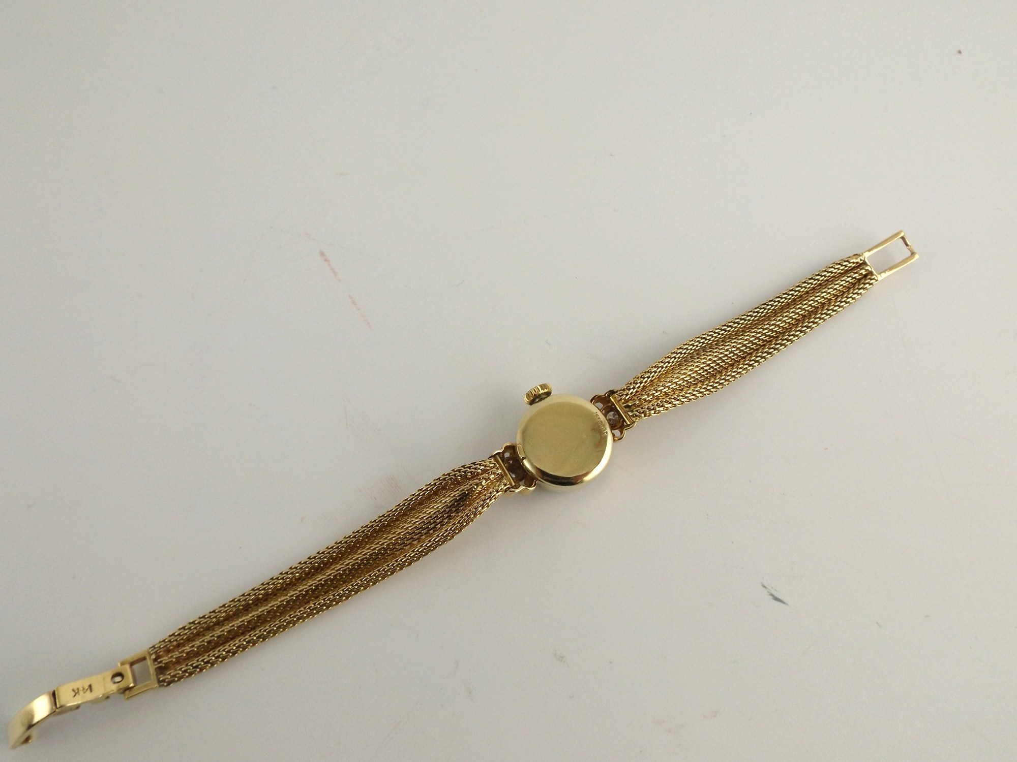 14k Yellow Gold and Diamond  17 Jewel Rolex Ladies Watch