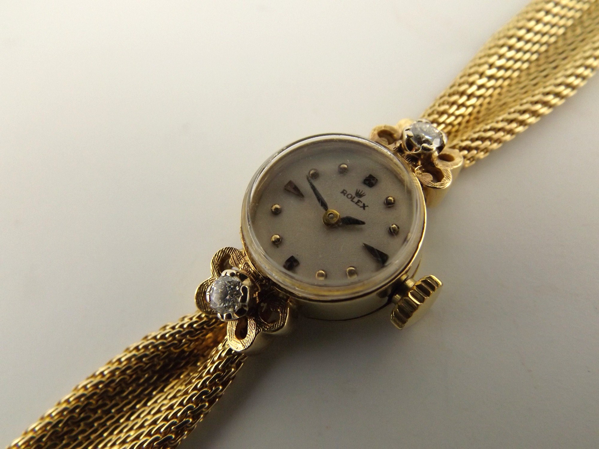 14k Yellow Gold and Diamond  17 Jewel Rolex Ladies Watch