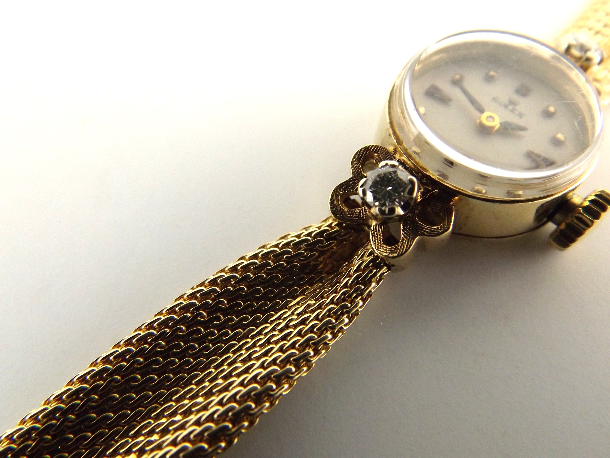 14k Yellow Gold and Diamond  17 Jewel Rolex Ladies Watch