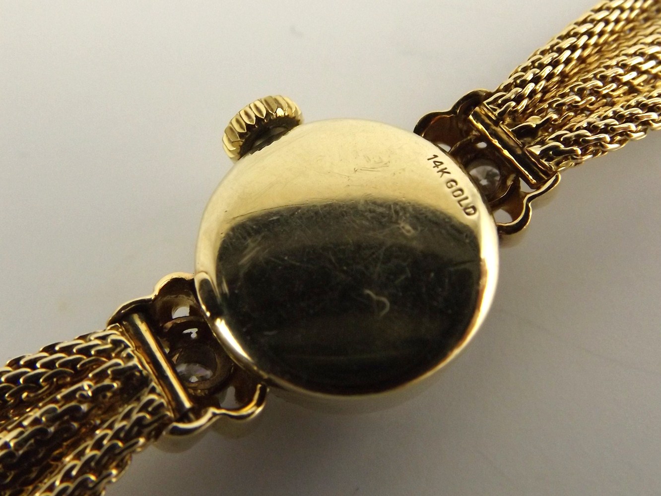 14k Yellow Gold and Diamond  17 Jewel Rolex Ladies Watch