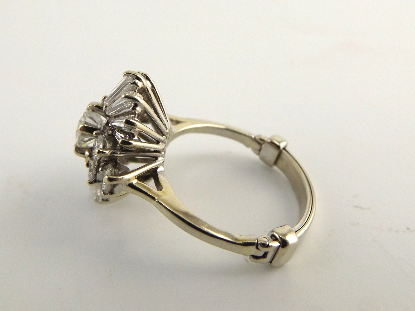 14k White Gold and Diamond Ring