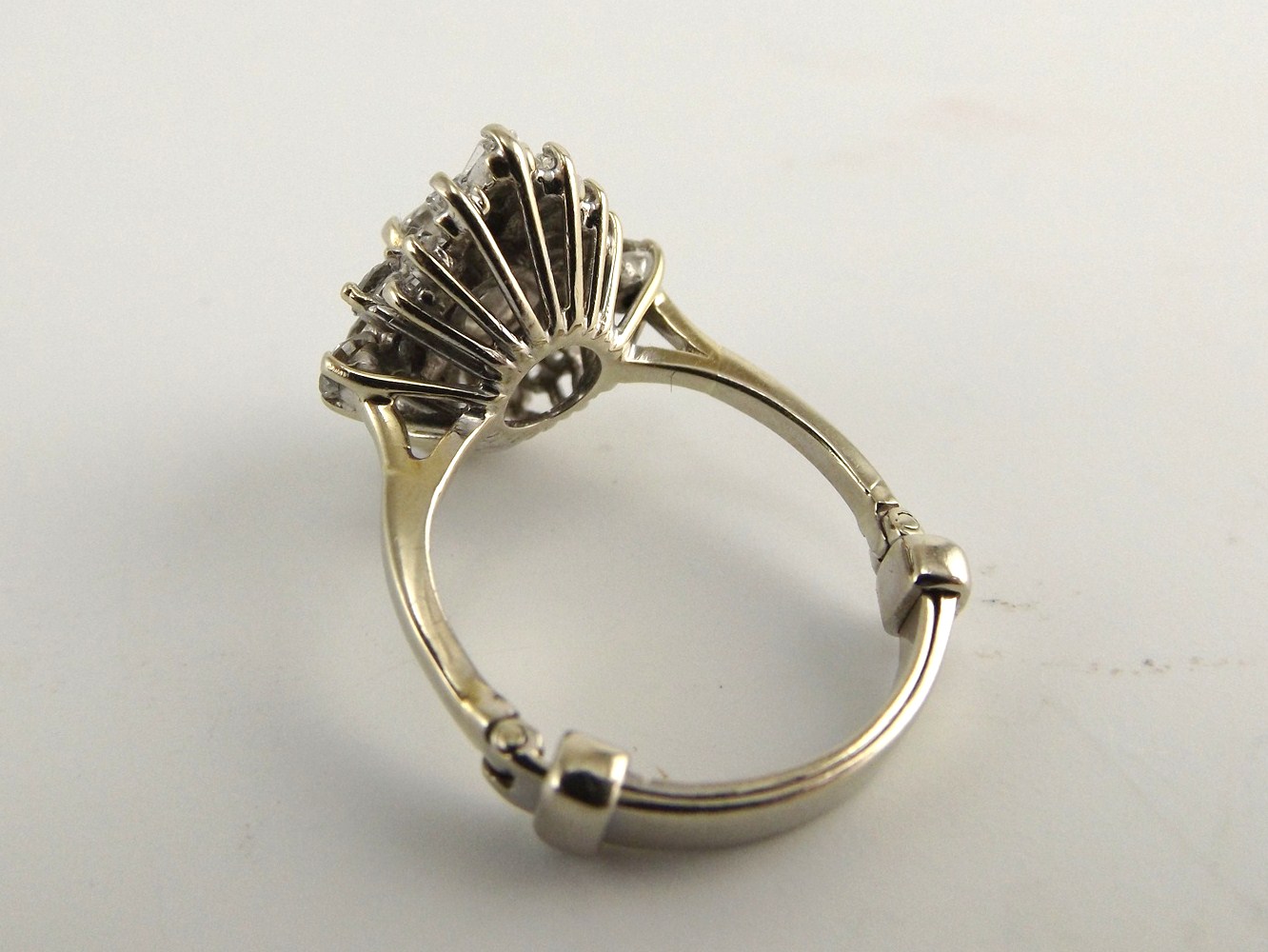 14k White Gold and Diamond Ring