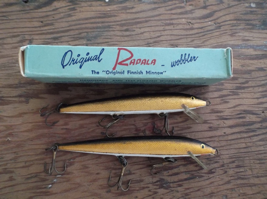 Two Vintage Original Rapala Wobbler Lures