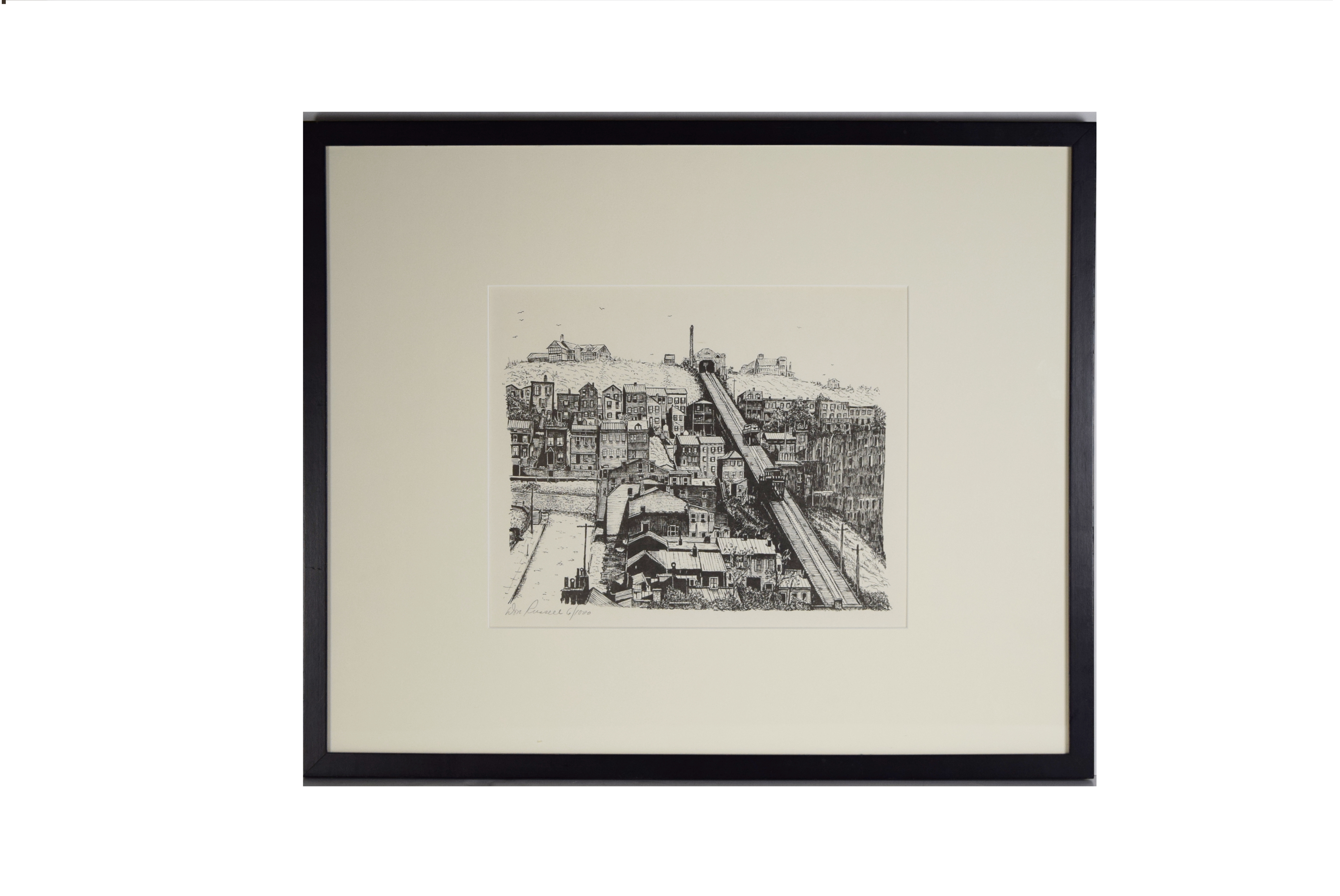 A Black and White Print of the Mt. Adams Incline