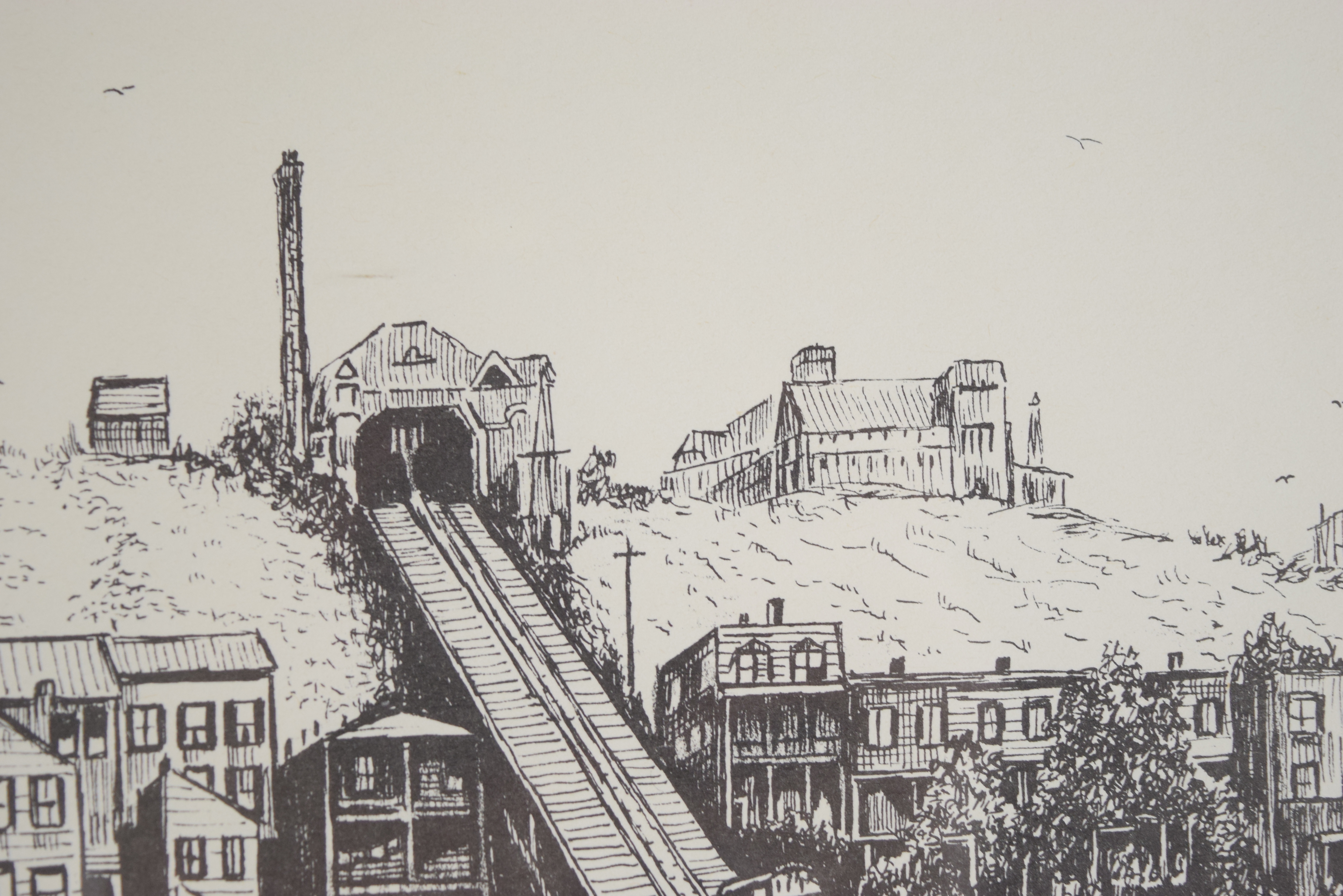 A Black and White Print of the Mt. Adams Incline
