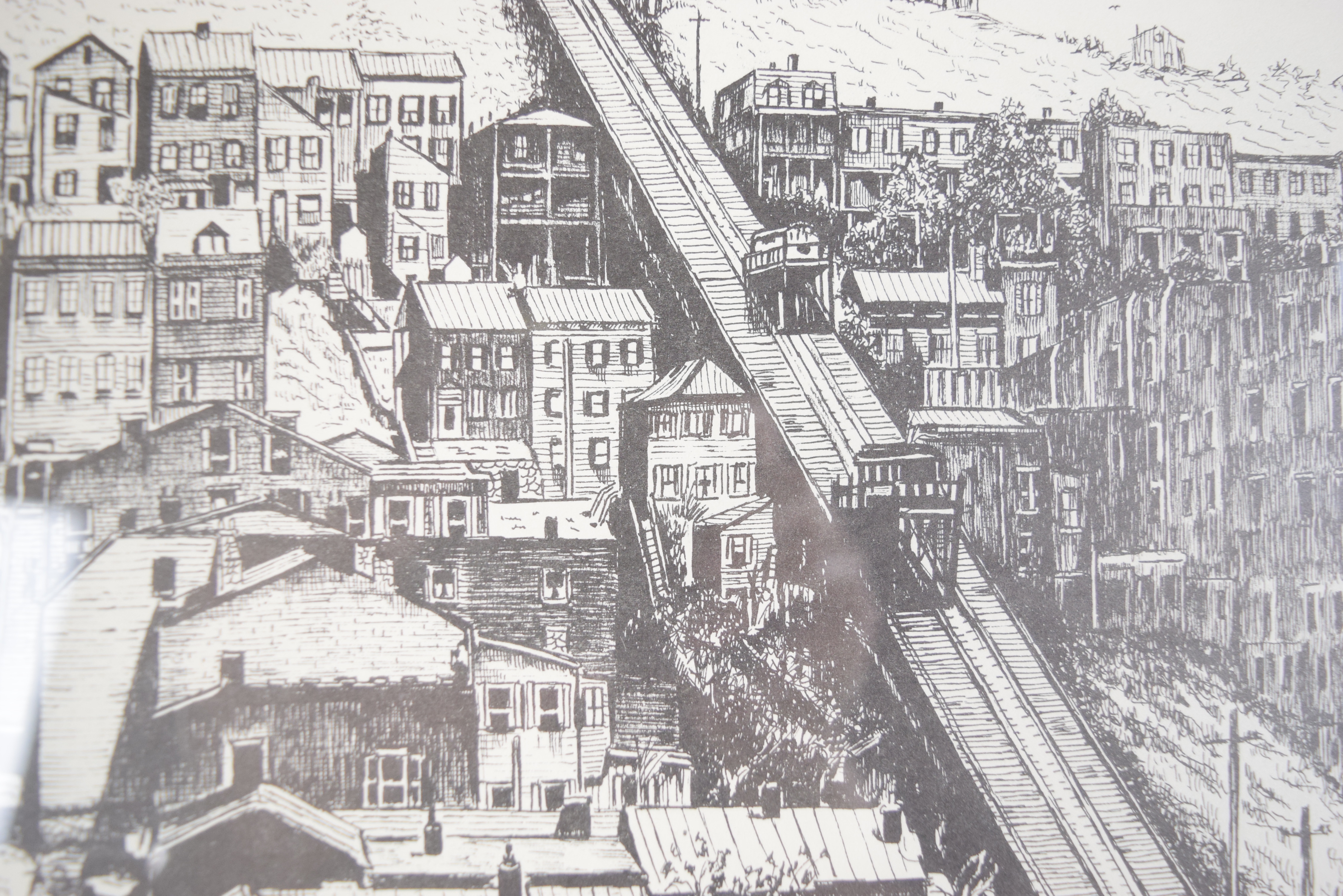 A Black and White Print of the Mt. Adams Incline