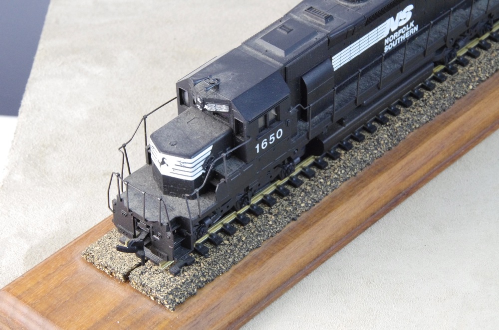 Vintage Model Train Engine Display, Clock, and Wood Box of CD's