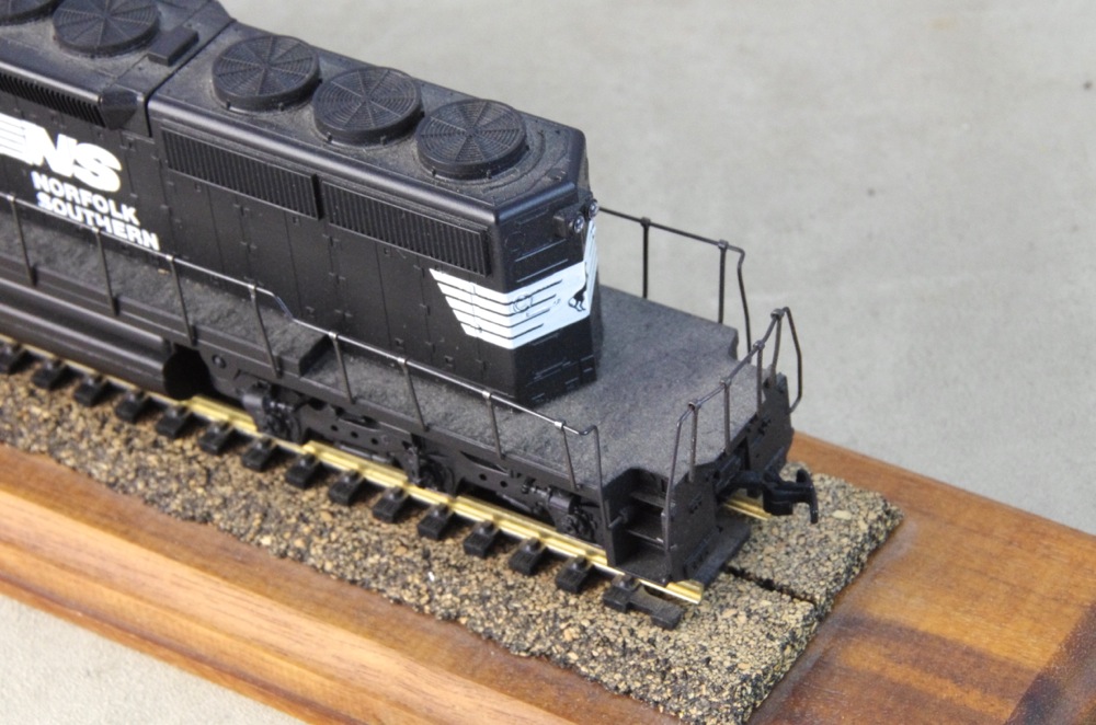 Vintage Model Train Engine Display, Clock, and Wood Box of CD's