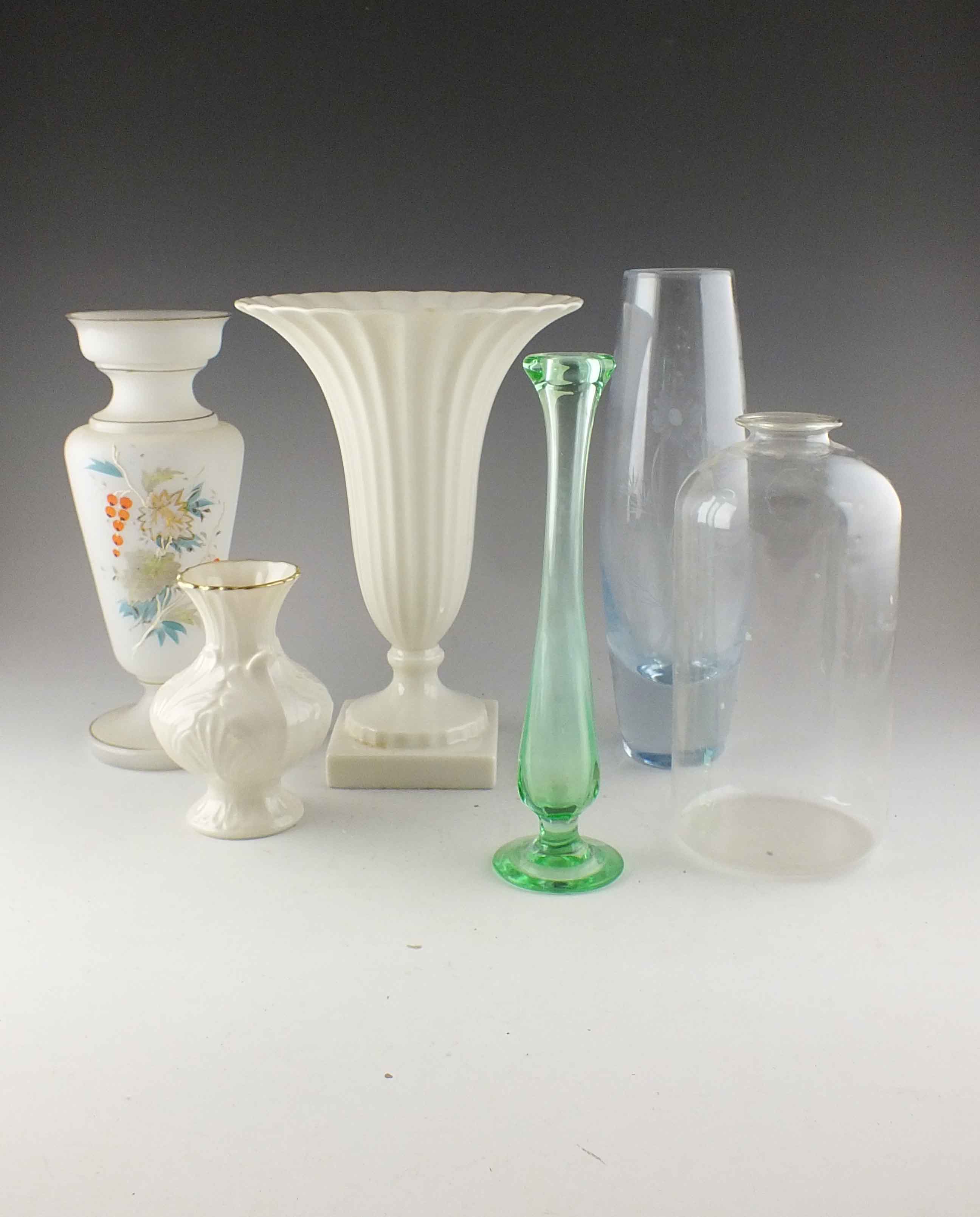 Older Lenox China Vases and Assorted Glass Vases