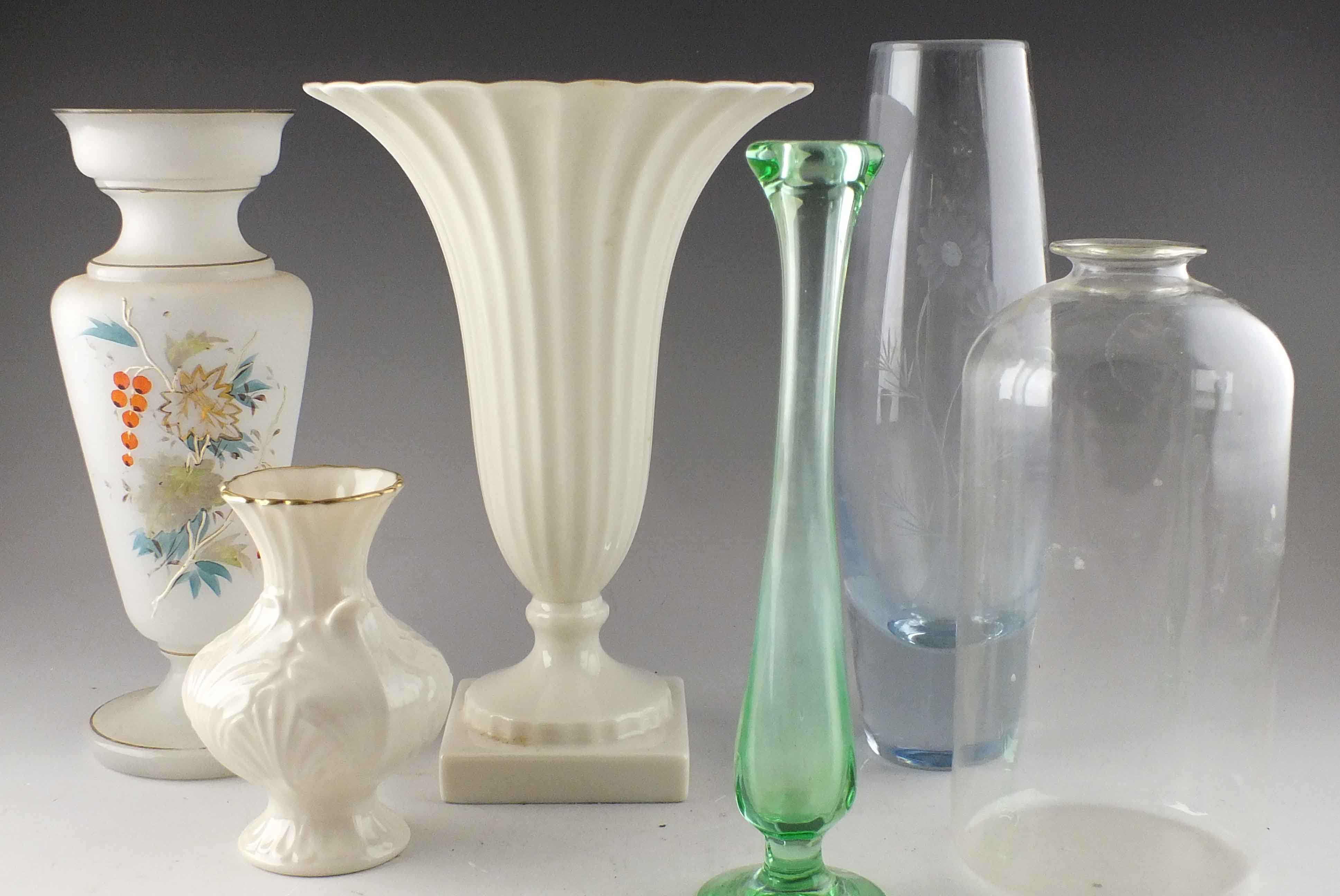 Older Lenox China Vases and Assorted Glass Vases