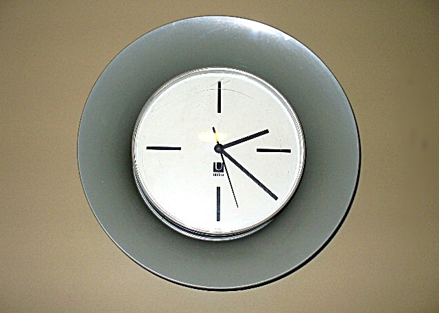 Umbra Wall Clock with Gray Bowl-Shaped Frame