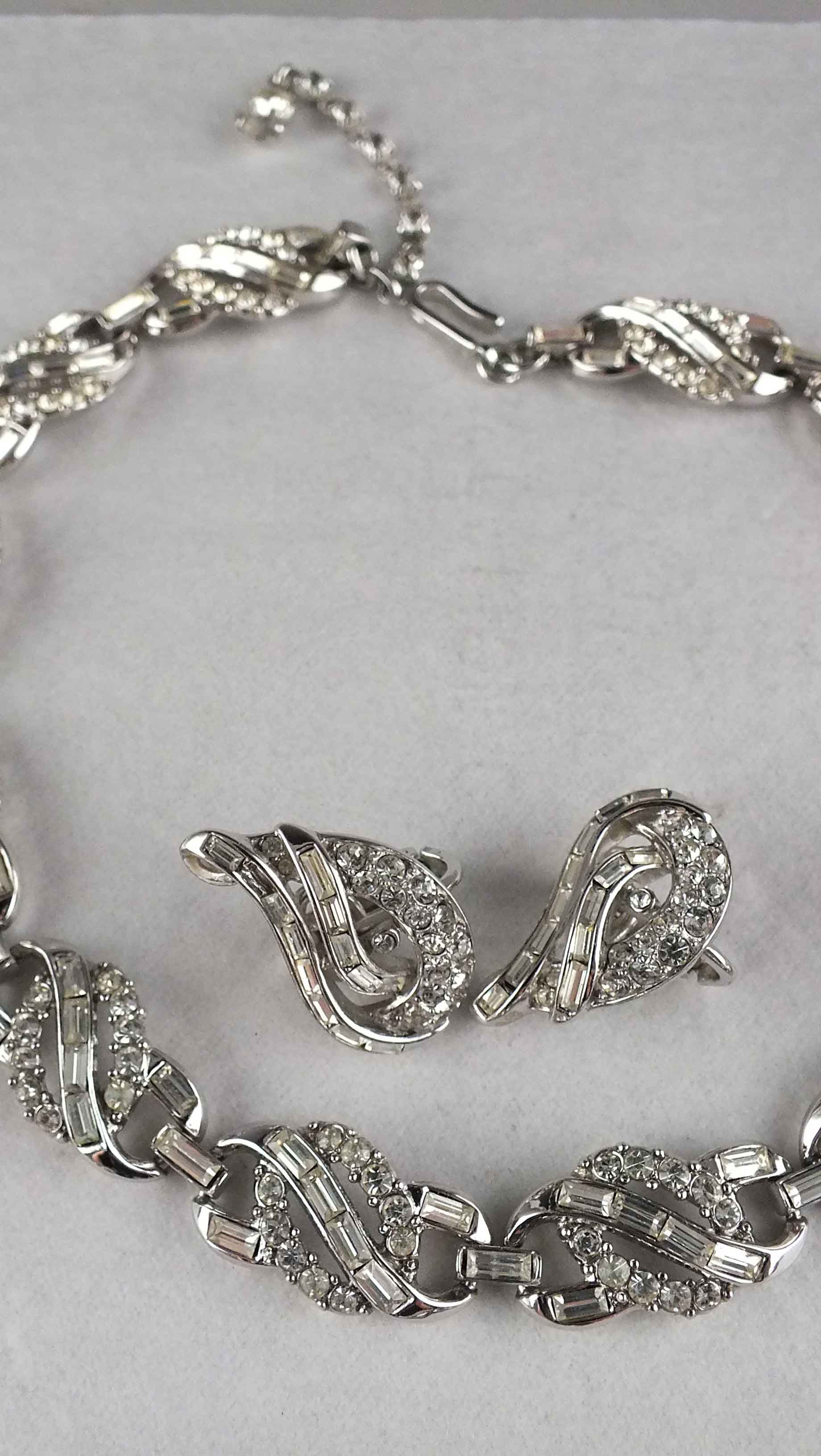 Vintage Trifari, Coro and Weiss Rhinestone Jewelry