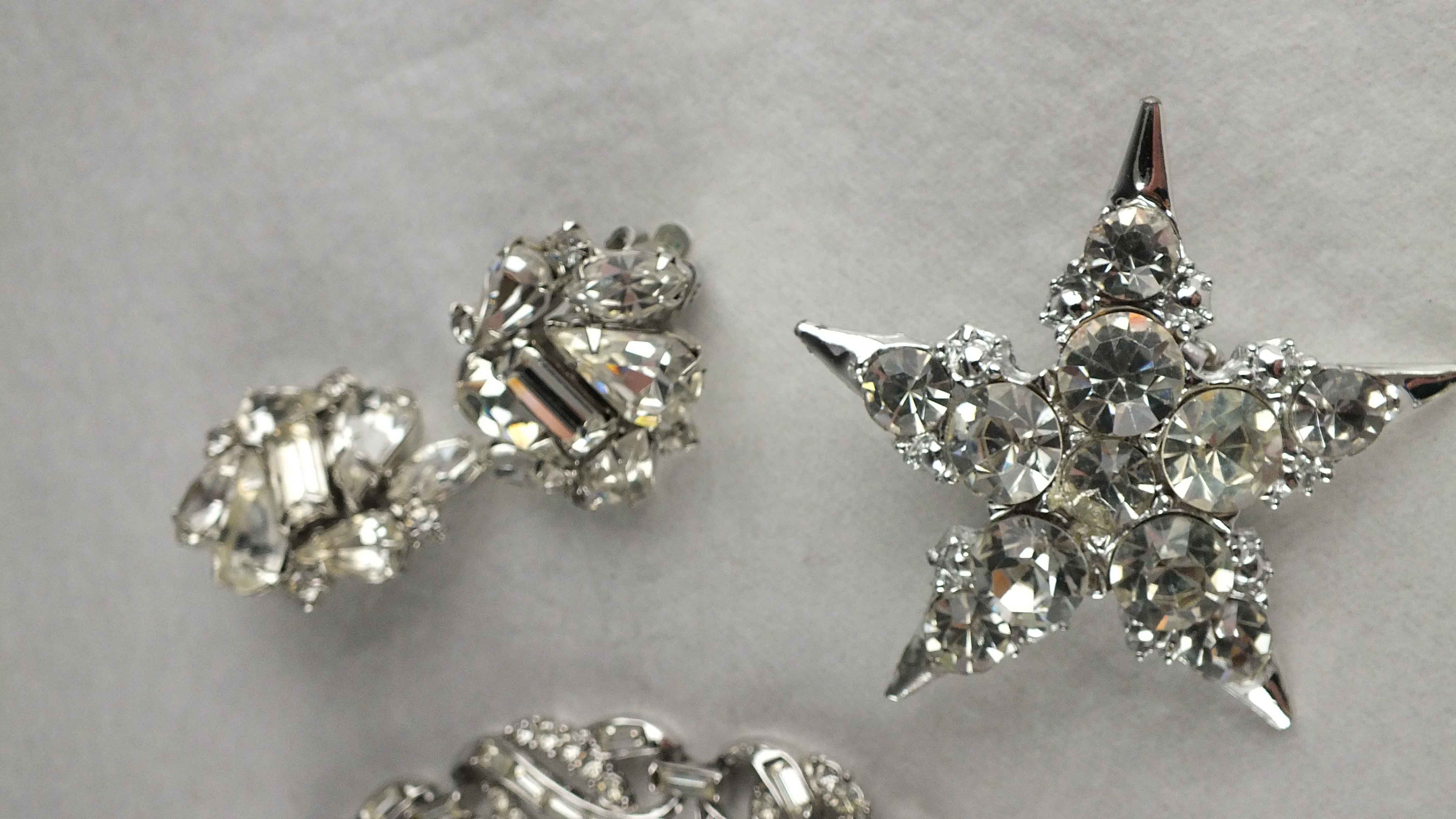 Vintage Trifari, Coro and Weiss Rhinestone Jewelry