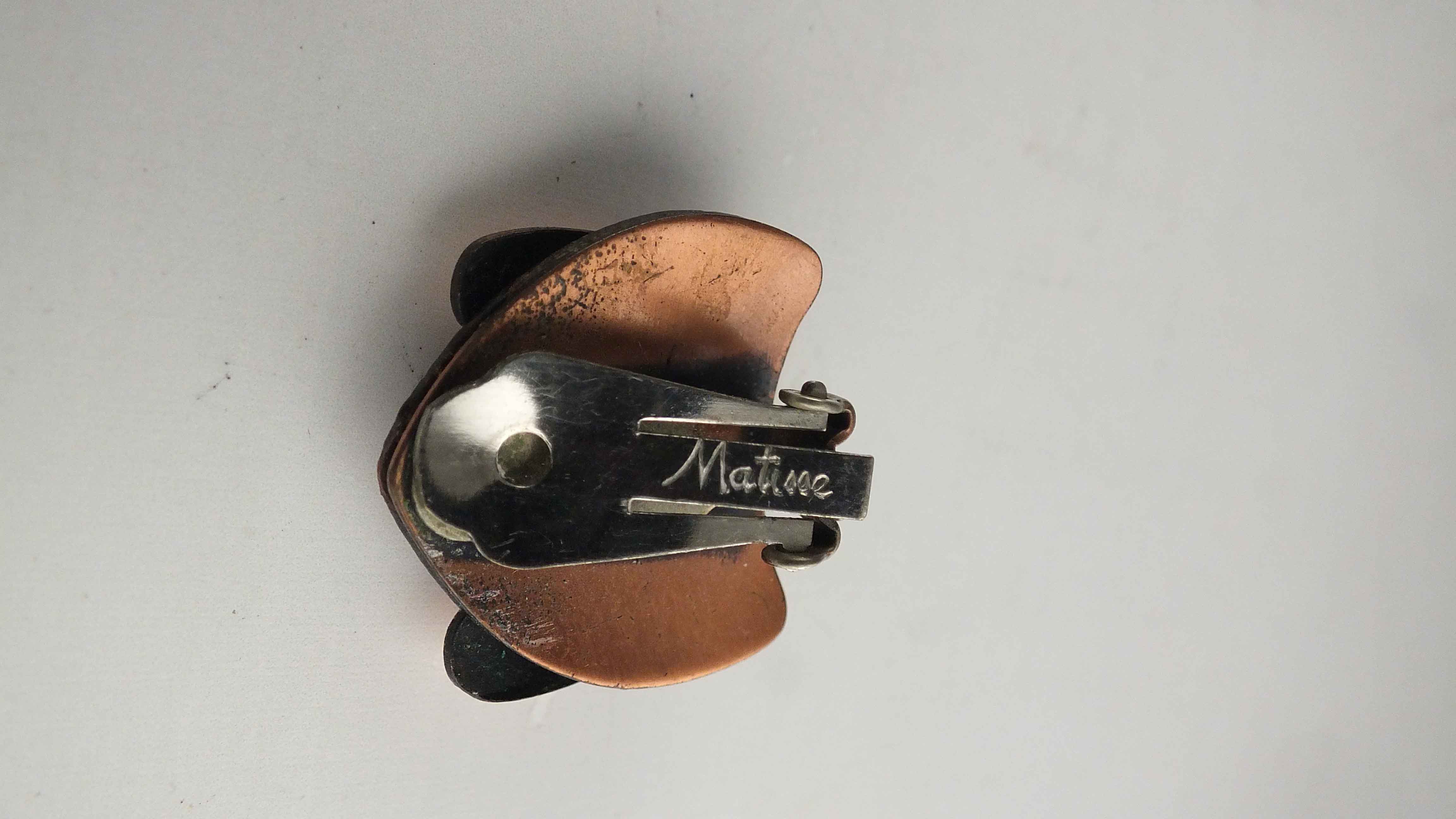 Vintage Matisse Copper and Enameled Jewelry Ensemble 