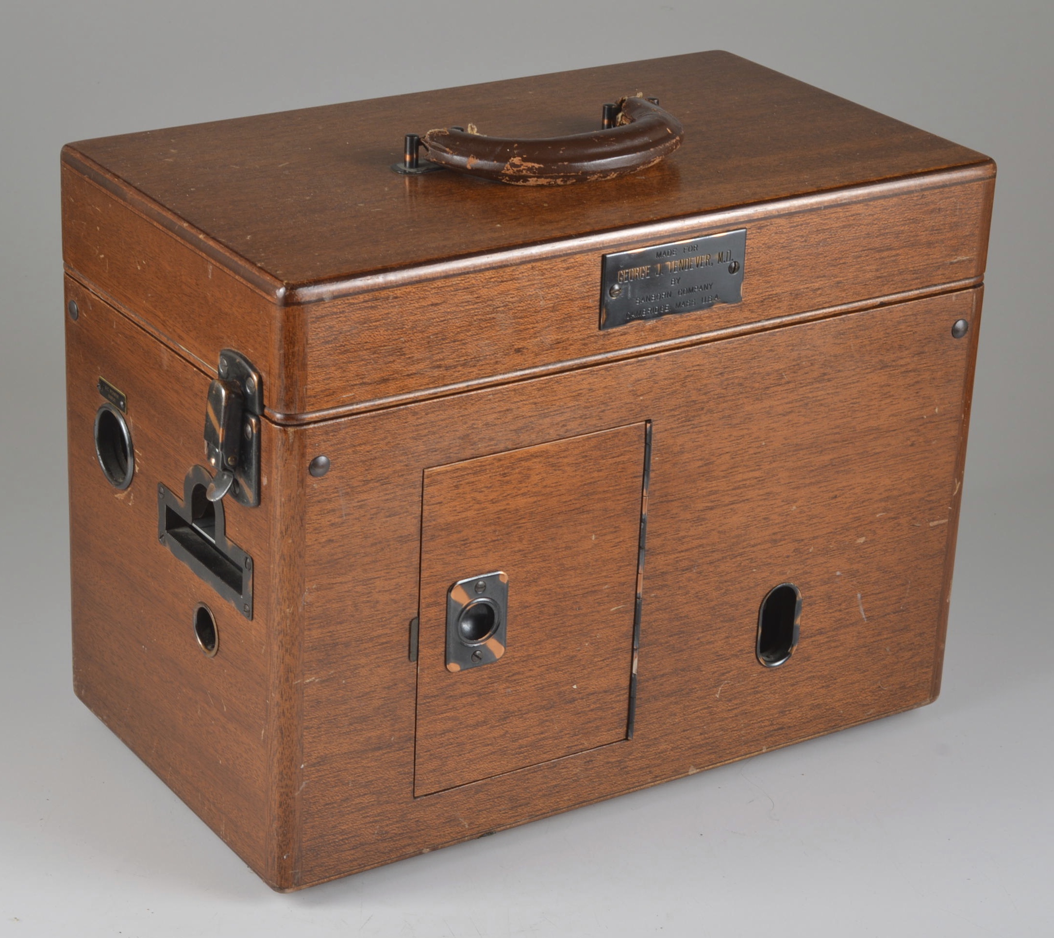 Vintage Sanborn Viso Cardiette Portable ECG in Wood Case