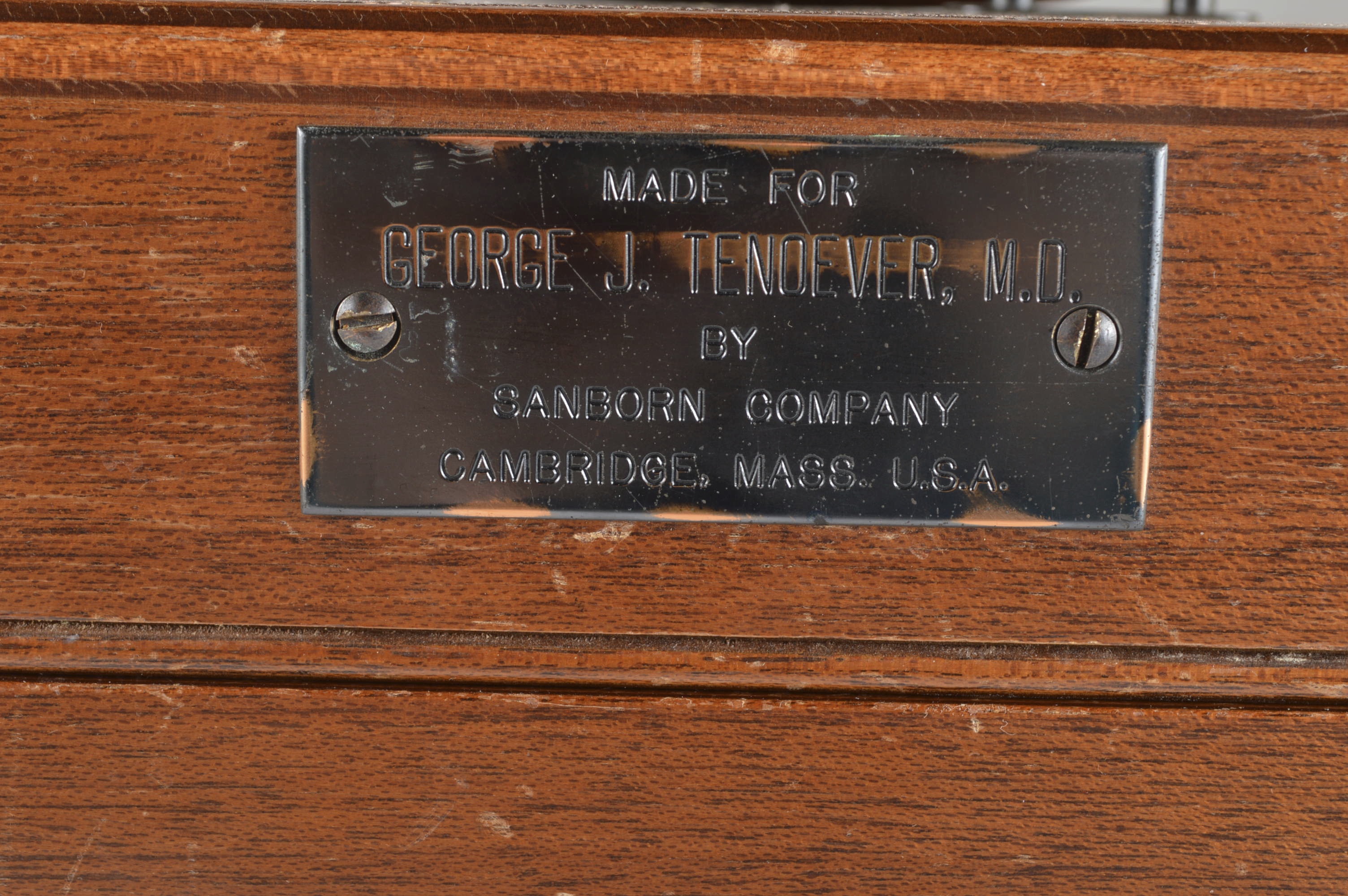 Vintage Sanborn Viso Cardiette Portable ECG in Wood Case