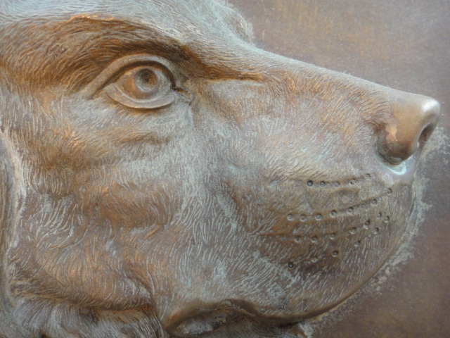 Vintage Bronze Dog Wall Hanging 