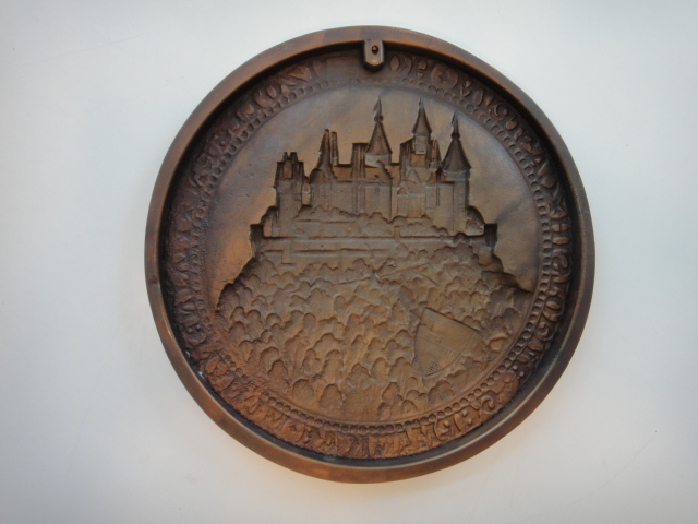 Vintage Solid Bronze Wall Plaque