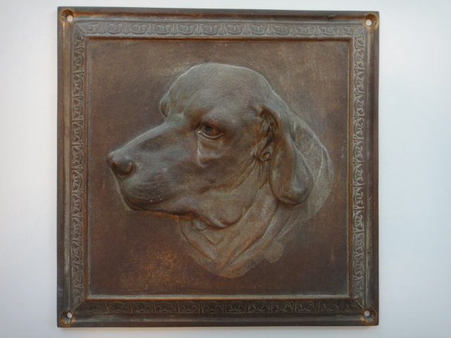 Solid Bronze Dog Wall Art