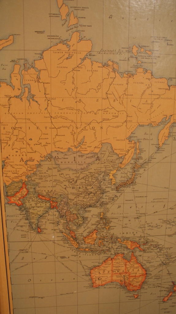 Vintage Large Rand McNally Framed Board Map