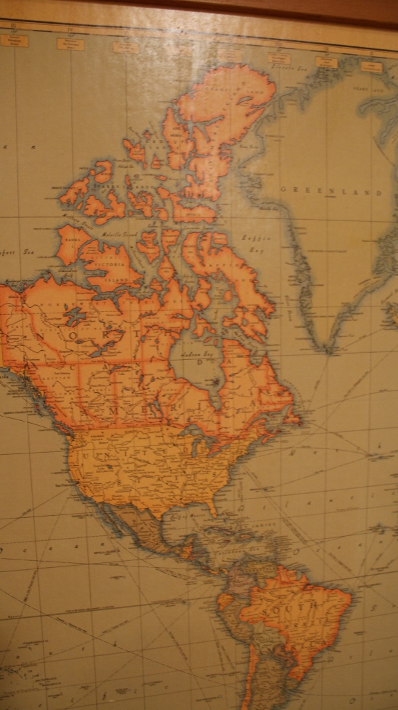 Vintage Large Rand McNally Framed Board Map