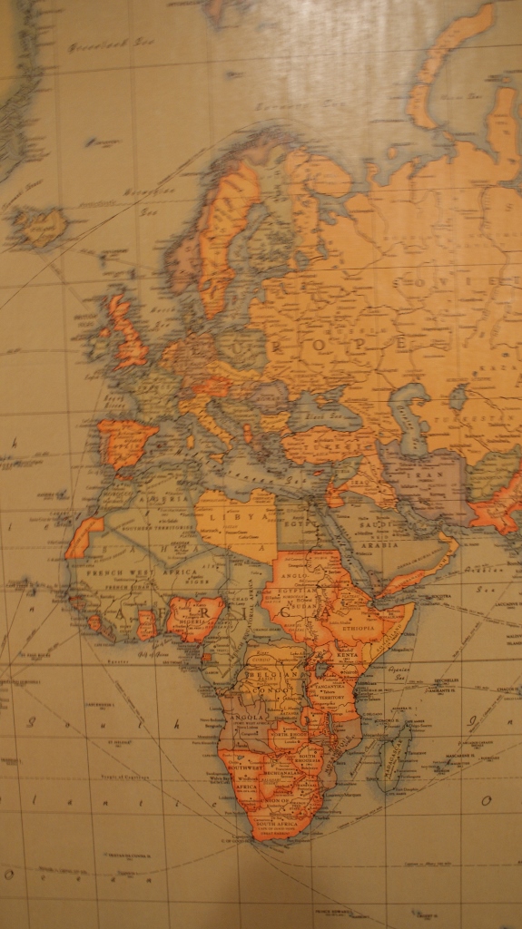 Vintage Large Rand McNally Framed Board Map