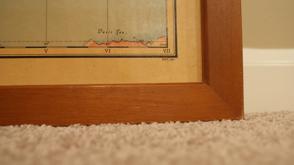 Vintage Large Rand McNally Framed Board Map