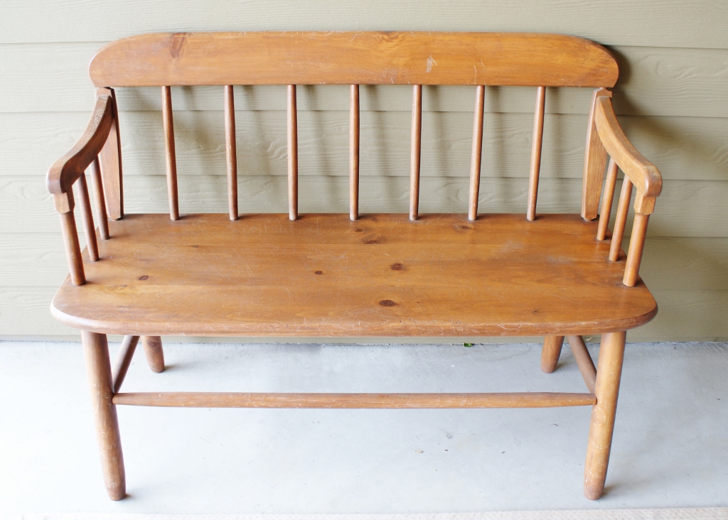 Vintage Honey Pine Settee